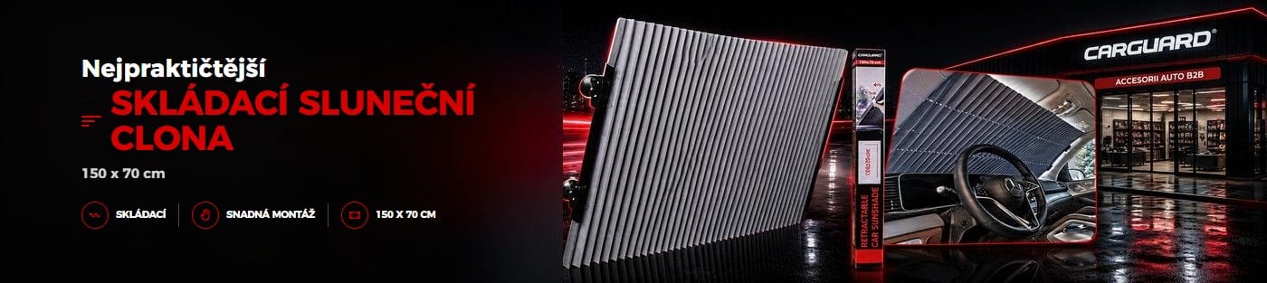 CARGUARD skládací sluneční clona 150x70cm