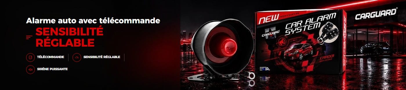 Alarme auto CARGUARD avec télécommande