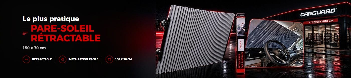 Pare-soleil rétractable CARGUARD 150x70cm