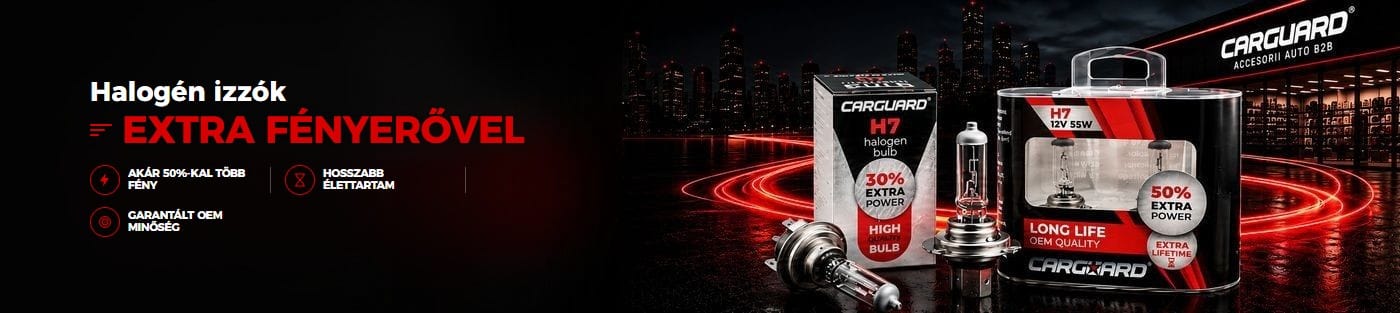 CARGUARD H7 halogén izzók extra fényerővel