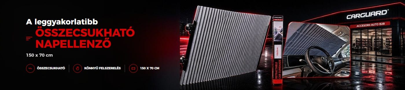 CARGUARD összecsukható napellenző 150x70cm
