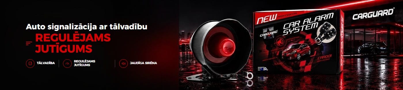 CARGUARD auto signalizācija ar tālvadību