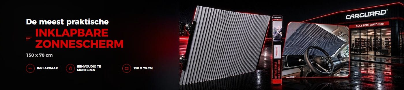 CARGUARD inklapbaar zonnescherm 150x70cm