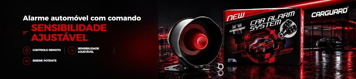 Alarme automóvel CARGUARD com comando