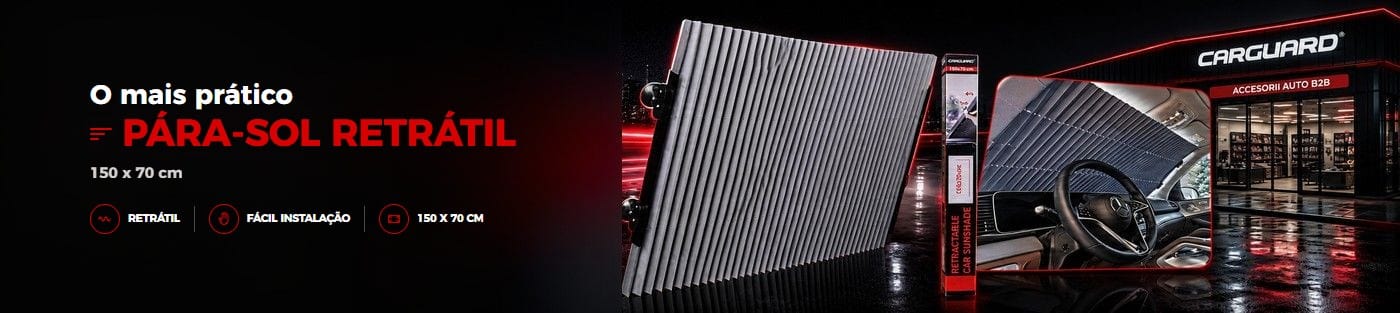 Pára-sol retrátil CARGUARD 150x70cm