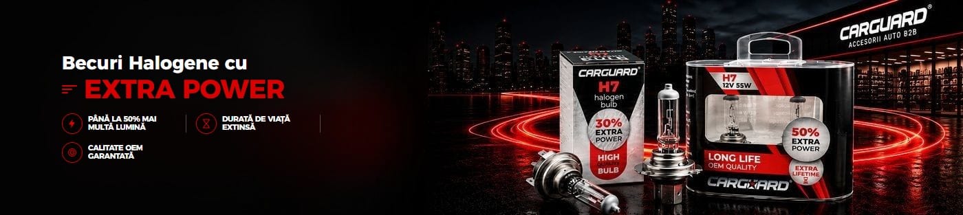 Becuri halogene H7 CARGUARD cu extra power