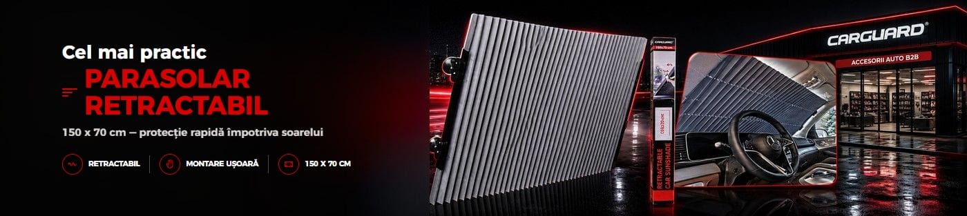 Parasolar auto retractabil CARGUARD 150x70cm