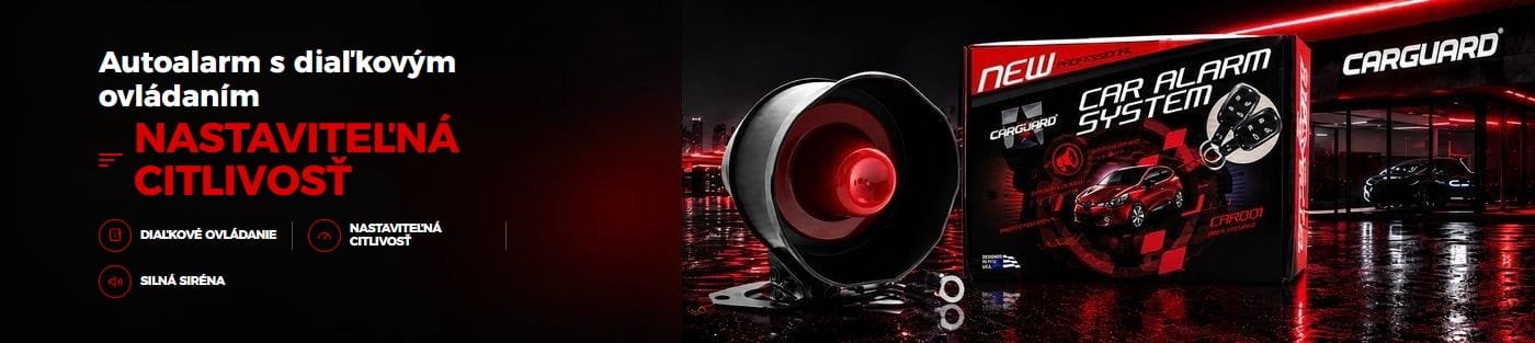 CARGUARD autoalarm s diaľkovým ovládaním